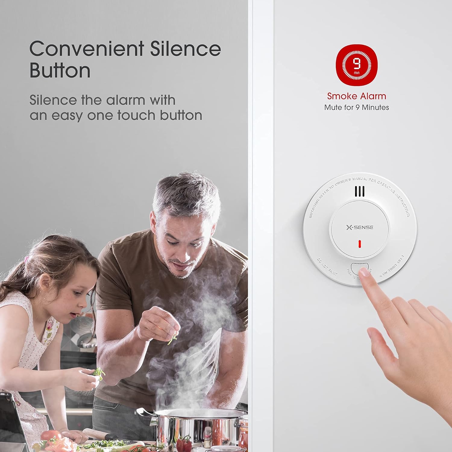 X-Sense Smoke Alarm, 10-Year B - огляд і ціна Smoke Detector Interconnected