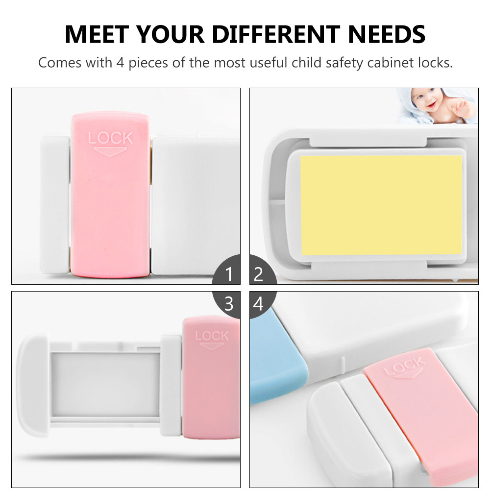 4Pcs Multifunctional Cabinet L - огляд і ціна Medicine Cabinet Lock