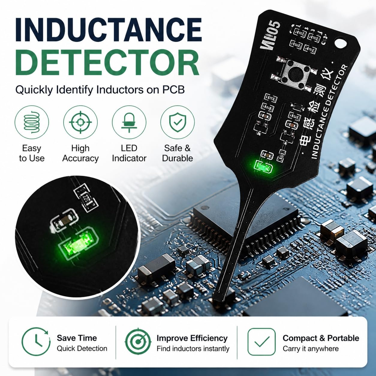 W01 Type C Inductance Tester M - огляд і ціна Co Detector Plug